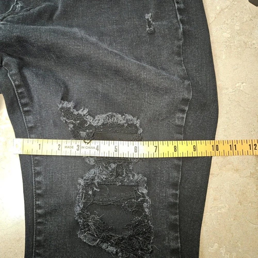 Judy Blue Jeans Womens‎ 16W Black Boyfriend Fit Distressed Plus Normcore Preppy